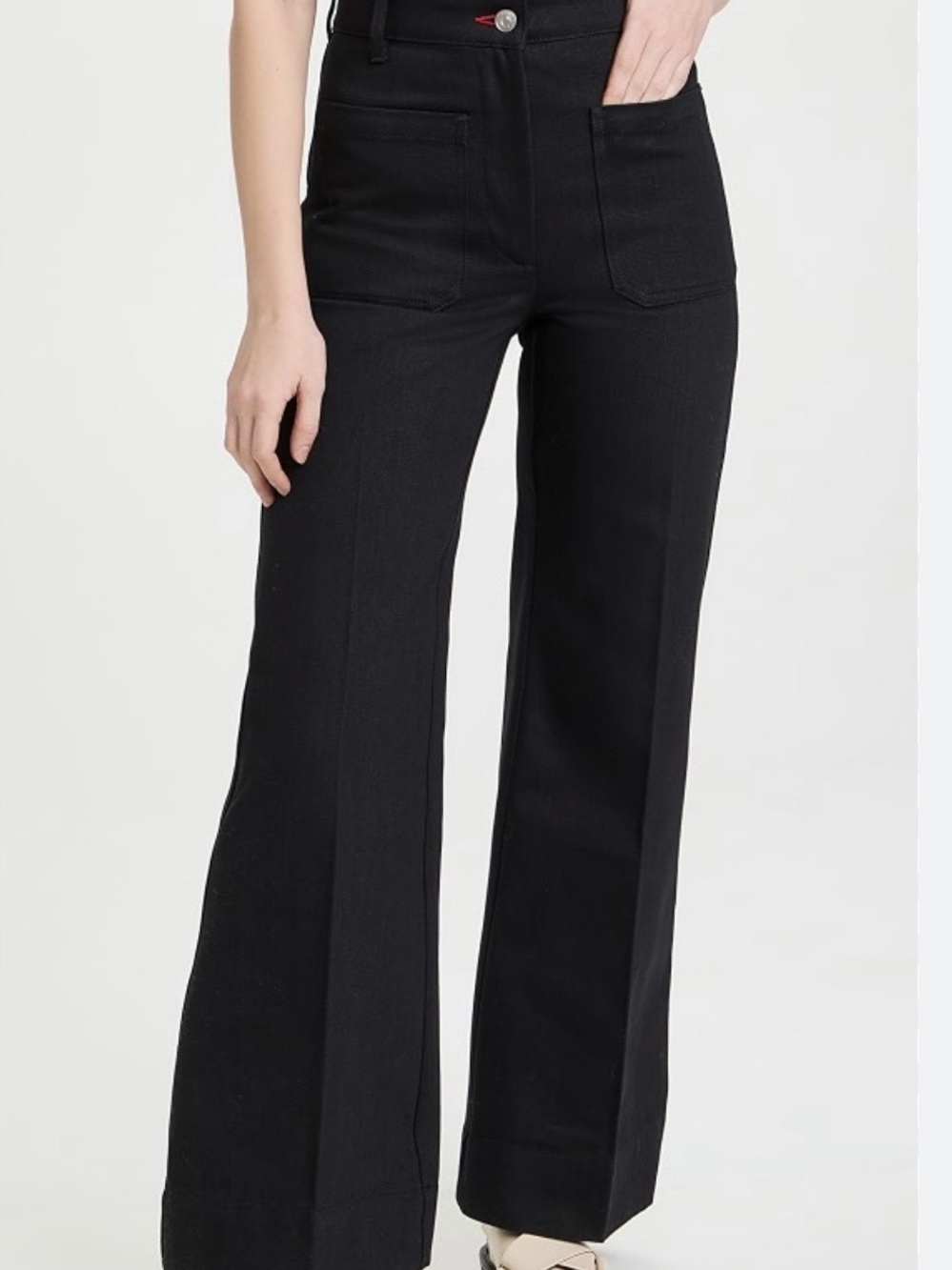 VICTORIA BECKHAM Black High-Rise Wide Leg Jeans NWT - Picture 5 of 9